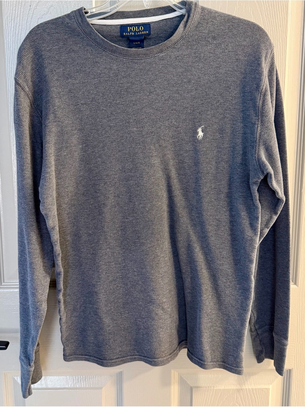 Polo by Ralph Lauren Men's Long-Sleeve Crewneck Thermal Shirt - Gray - men’s L